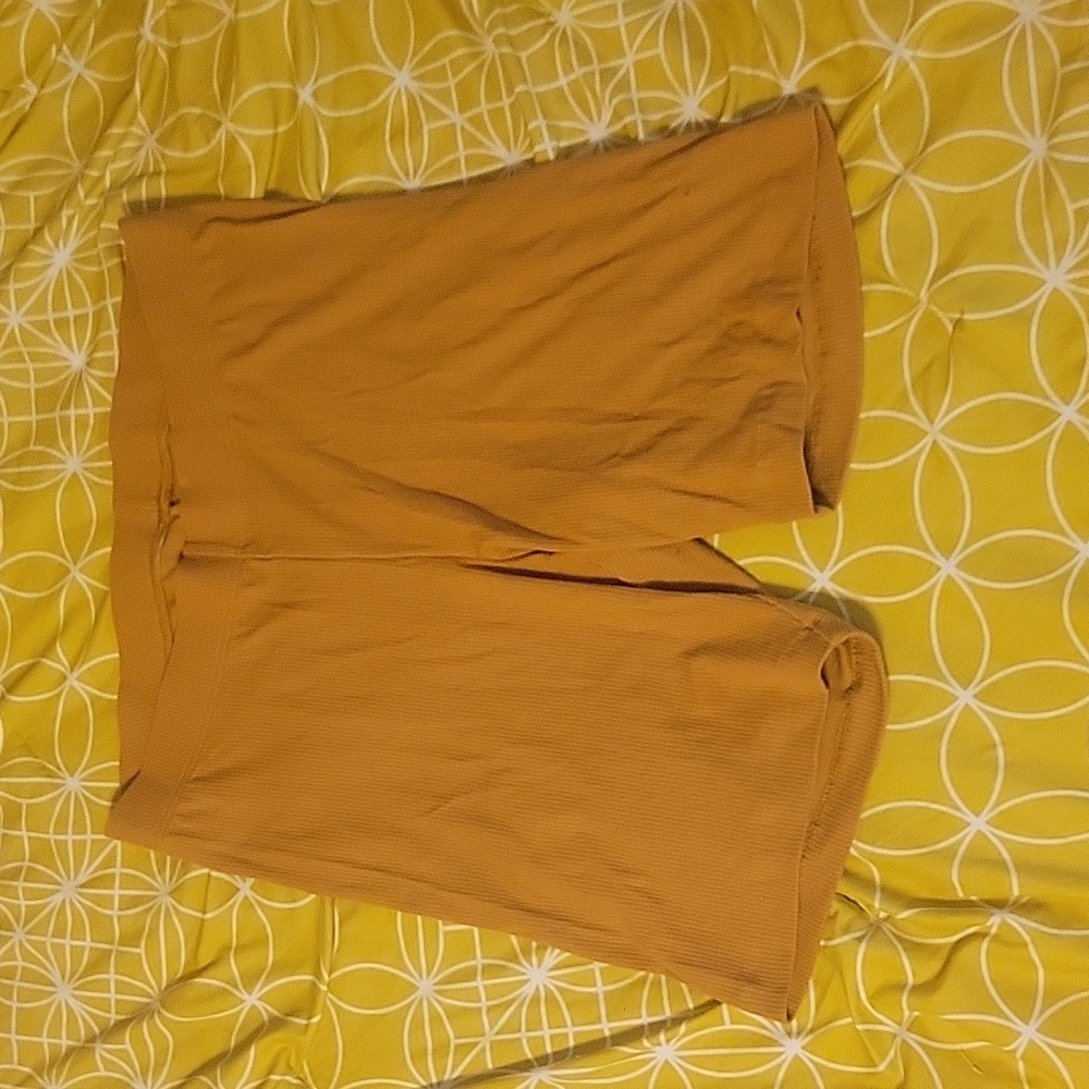 Mustard bike shorts